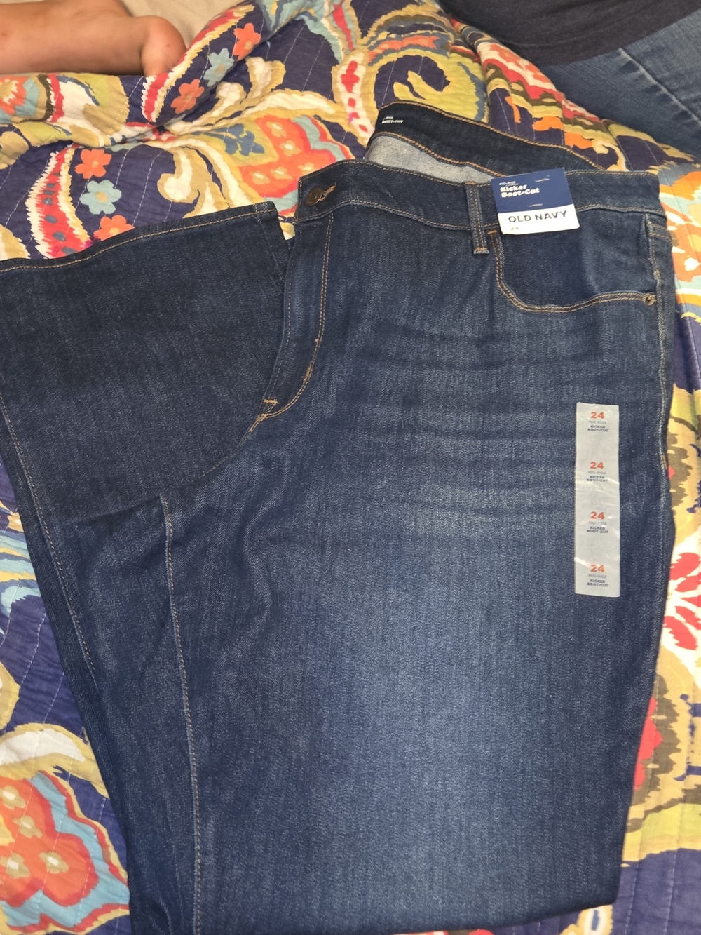 Old Navy Women's Dark Blue Boot Cut Jeans
